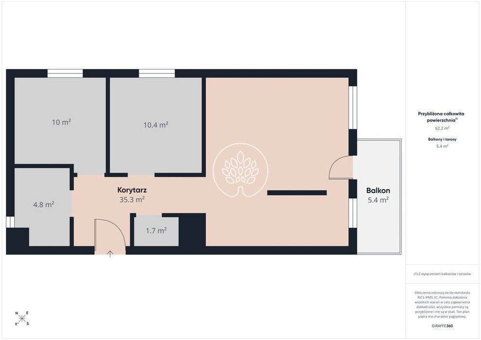 Osiedle Winnica | 3 pokoje | 63,72 m² | Balkon