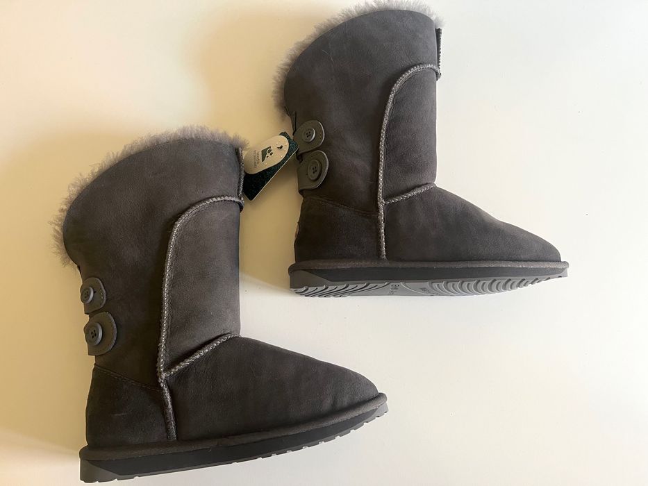 Emu Alba NOWE śniegowce kozaki botki wełna merino skóra zamszowa owcza