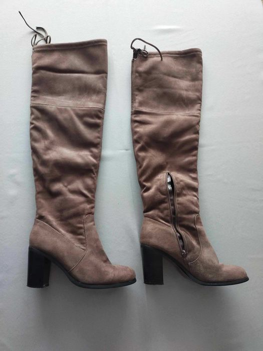 Kozaki muszkieterki - marka Goodin - - kolor: taupe - rozmiar 37