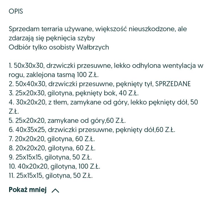 Terrarium dla zwierząt egzotycznych