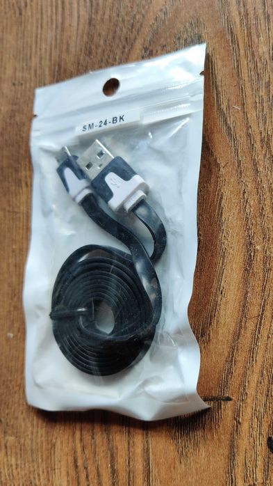 Oryginalny Kabel HQ USB - microUSB A-HQ-CBL-MIC-BKW Black/White