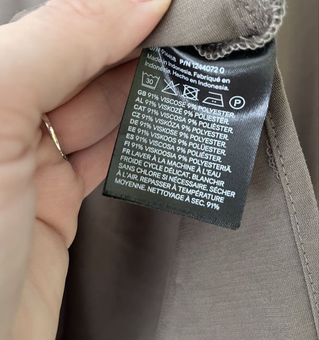 Koszula z wiskozy khaki H&M mama M