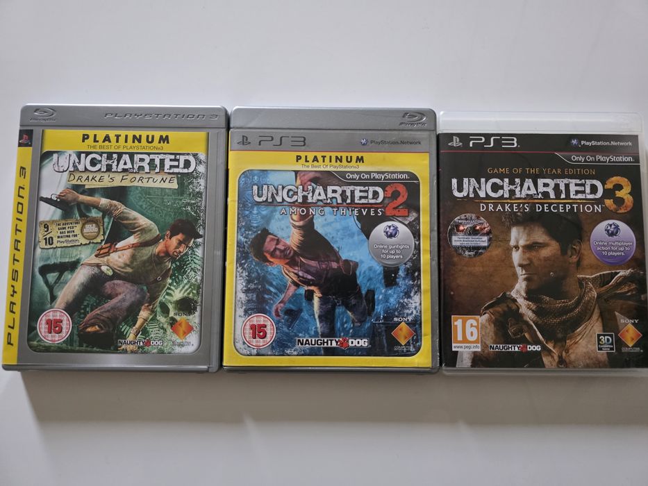Zestaw Uncharted 1, 2, 3 na Playstation 3