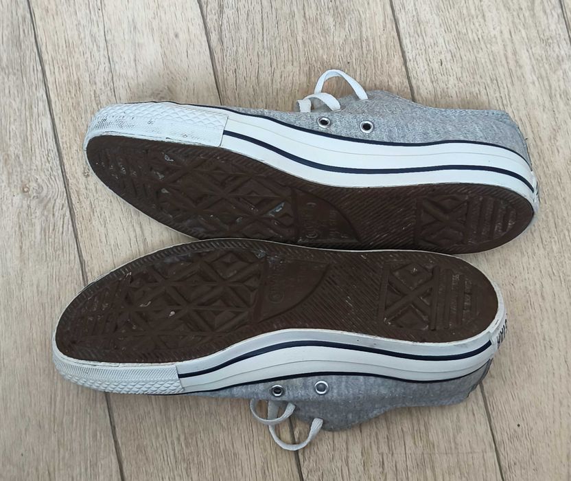 Piękne trampki tenisówki sneakersy Converse siwe szare