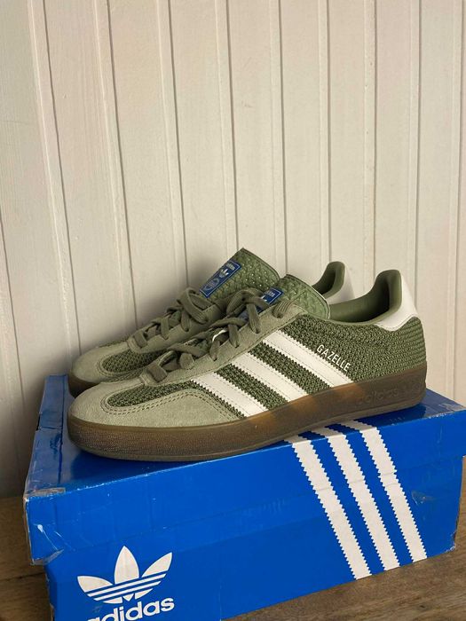 Używane trampki adidas gazelle indoor zielone 40 2/3 org