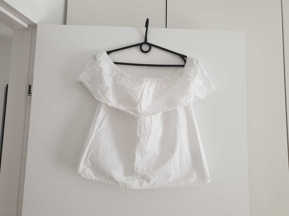 Biała hiszpanka koszulka bluzka XS marki House.  100% bawełna NOWA