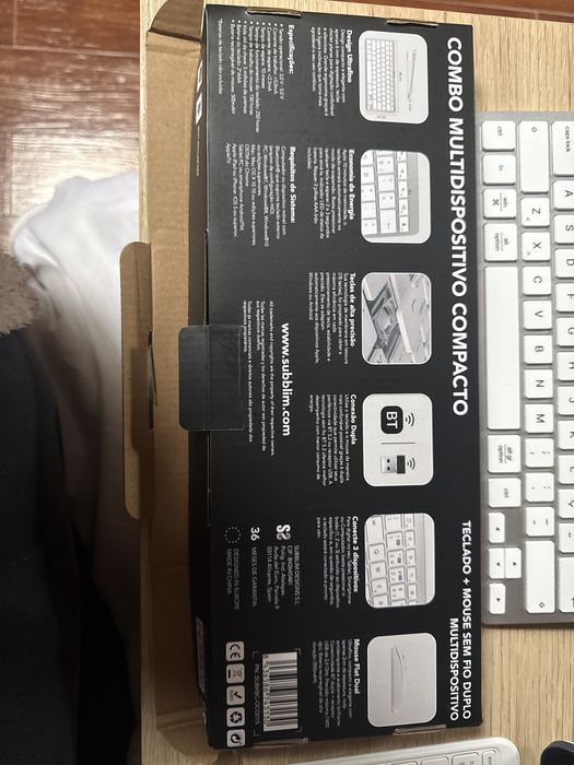 Teclado e mouse sem fio conectividade dupla