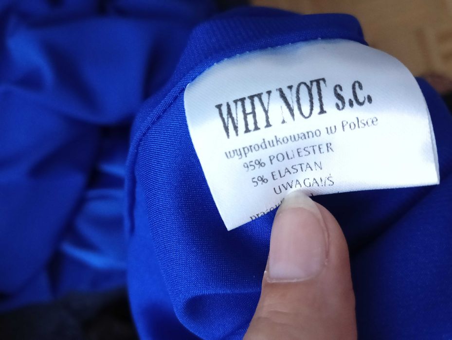 Krótka Kobaltowa sukienka damska why not 38