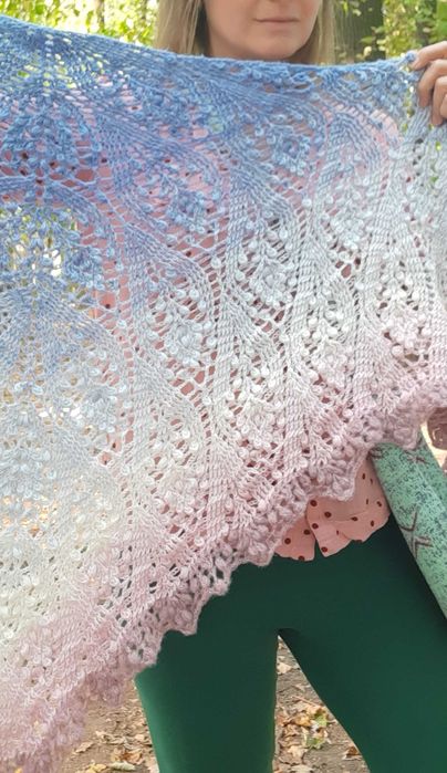 Wełniana chusta z merynosa