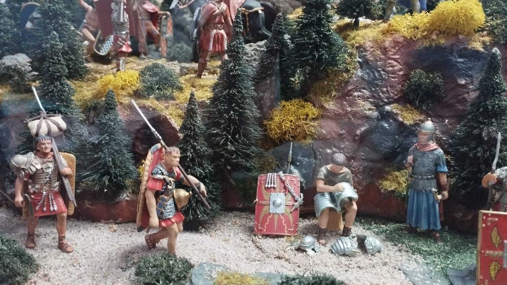 Coleção Soldados de chumbo do Império Romano, Planeta de Agostini, em diorama
