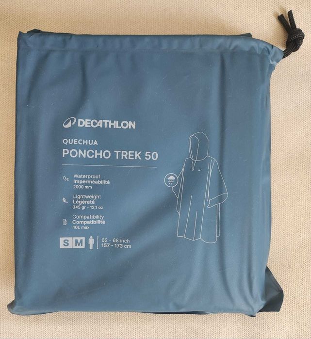 Equipamento de trilha / caminhada, ideal para Trekking, viagens, Caminho de Santiago - Mochila 38L, Bastão, poncho