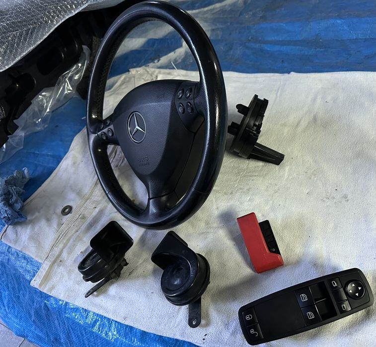 Mercedes W169 class A volante airbag botao vidro comutador fita airbag