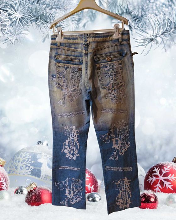 Джинси жіночі з вишивкою Christian Dior