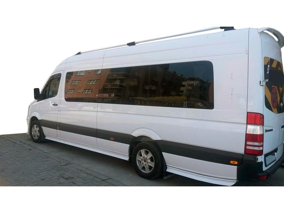 Mercedes Sprinter W906 2006-2018 рр. Бокові пороги Спорт (під фарбування) Екстра довга база (L4)