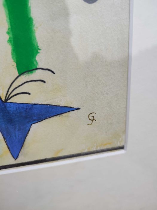 Obraz Joan Miro - Malowany - podpis - vintage - design