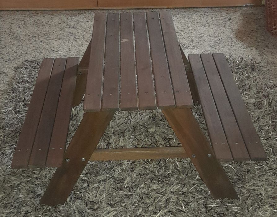 Mesa madeira pic nic criança ikea