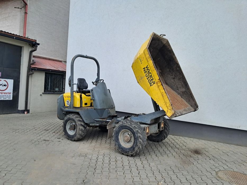 Wacker Neuson 3001s Hydrostat / Automat wozidło budowlane obrotowe 3t tony obrót+kiper światła kierunkowskazy 4x4 silnik Yanmar 33 KM 2015r Terex Ta3sh Thwaites 3 Mecalac Jcb 3T-1 3T-2 Ausa D301AHG D350 AHG 4001s DW30 DW60 6 ładne opony sprawne  Wacker Ne