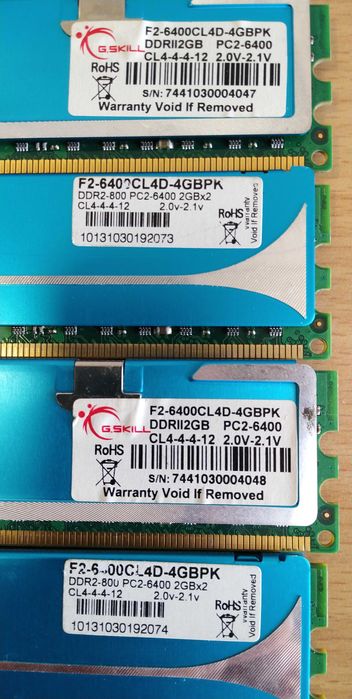Ram ddr2 PC 6400 Gskill com boa latência 4-4-4-12