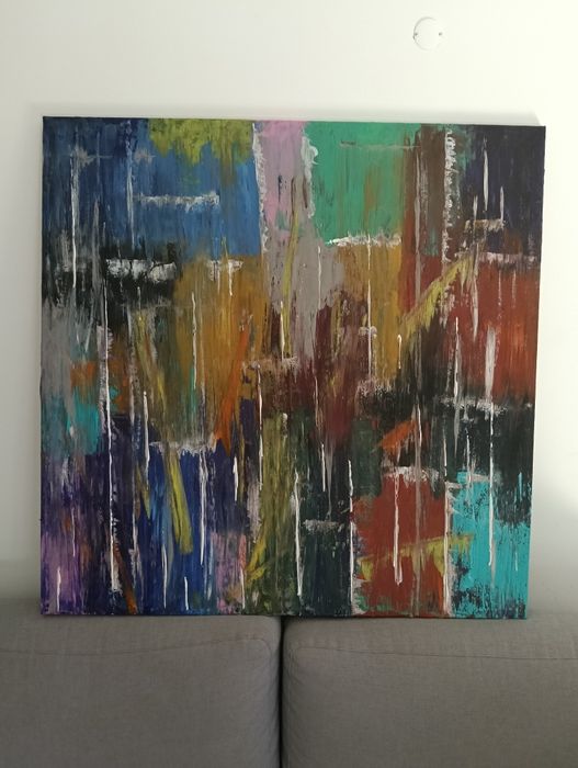 Tela abstrata 100x100cm