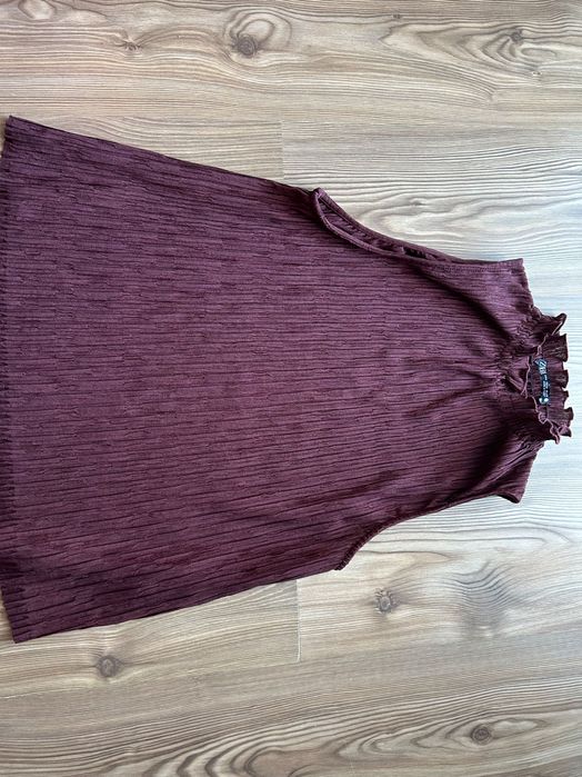 ZARA top bluzka elegancka Bordo r M