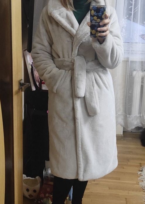 Шуба зі штучного кролика