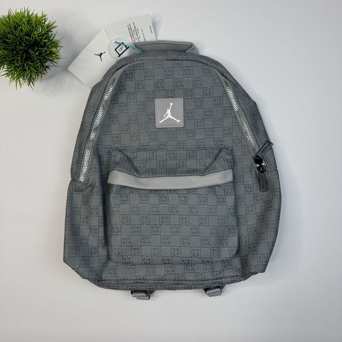 Рюкзак Jordan Monogram, Найк Джордан Монограм чорний, сірий