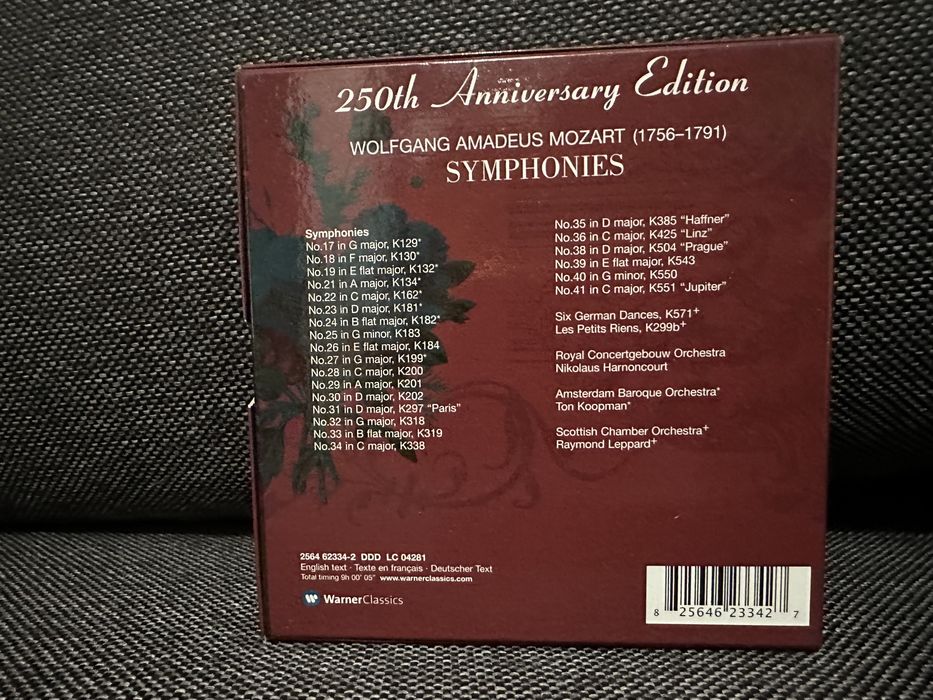 W.A. MOZART- Symphonies - box 8 cd (Warner)