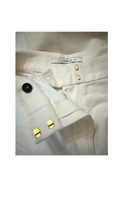 Spodnie UTERQUE, 36 białe