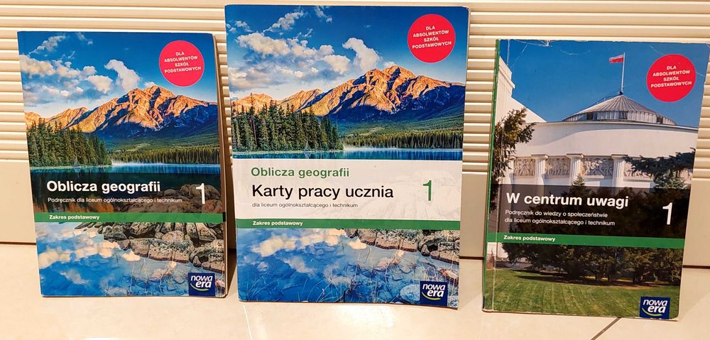 Zestaw 3 podreczniki Geografia kl.1 liceum Nowa Era