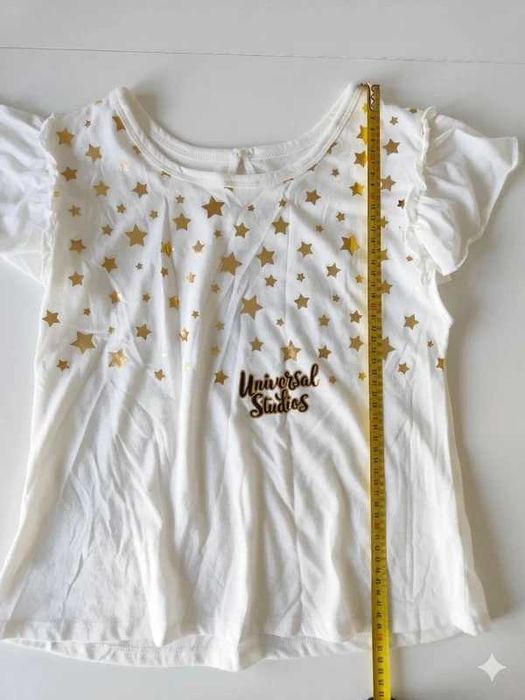 T-shirt Universal Studios Branca – Estrelas Douradas – Menina 4-5 anos (110cm)