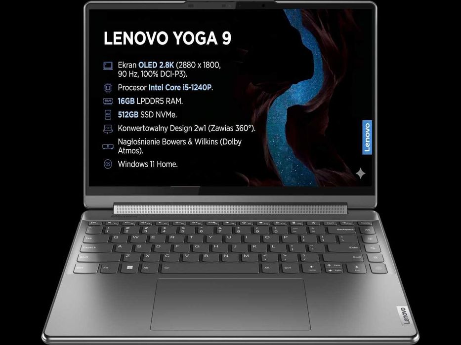 Laptop 2w1 Lenovo Yoga 9 14 OLED Intel Core Evo i5-1240P | 16GB | 1TB | Windows 11 | GWARANCJA | FV23%