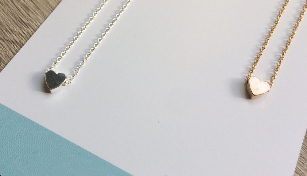 Fio Coração Dourado ou Prateado - Portes incluídos