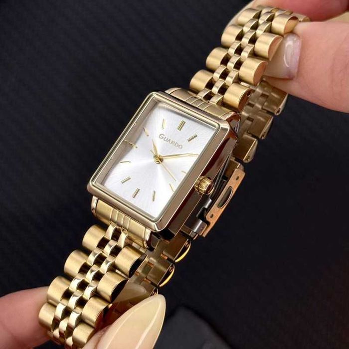 Жіночий годинник Guardo 012803-1 Gold-Silver