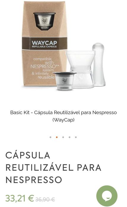 Cápsulas reutilizáveis café Nespresso