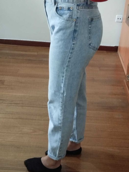 Calças de Ganga da Pull & Bear, estilo Mom Fit