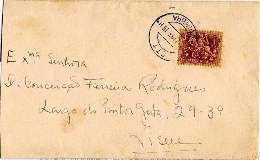 Portugal - 1965mai04 = Envelope, Carimbo, Vinheta Queima Fitas Coimbra