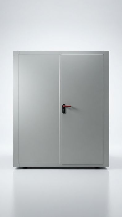 Porta " Corta-Fogo" Dupla Padilla EI2 60 C5 2 Folhas 205x215 cm RAL7035 Excelente Estado"