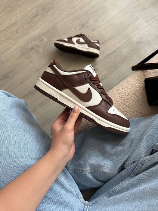 Жіночі кросівки Nike SB Dunk Brown Chocolate Premium + 2 пари шнурків