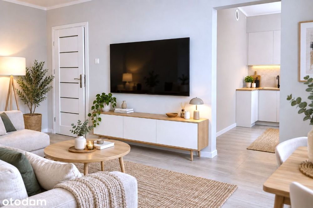 Zielona okolica - 47m2 -3 pokoje ,balkon, po remoncie, wysoki parter