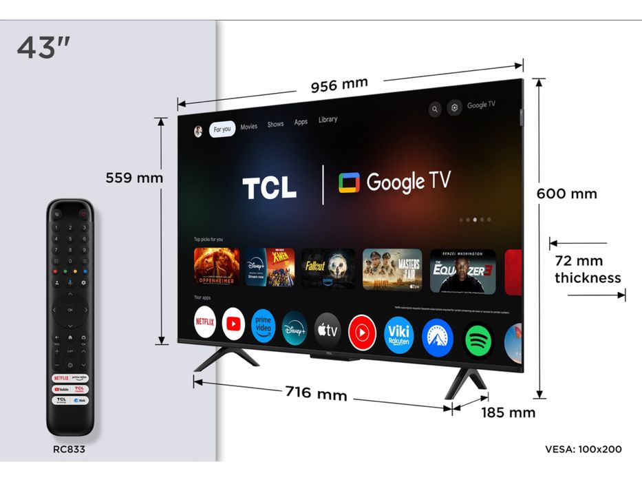 Smart Tv TLC 43” e PS4 slim 1TB