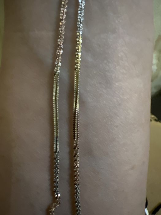 Серебряная цепочка s925 Italy, 60 см, трёхцветное покрытие