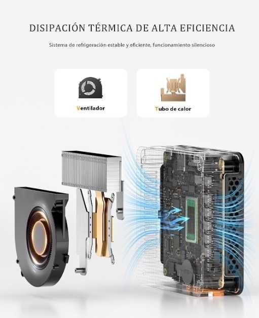 Mini PC AMD Ryzen 5 3500U | 8GB RAM | 256GB SSD NVMe | 4K 60Hz | Novo