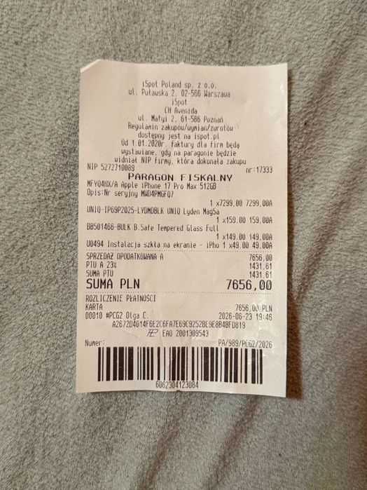 iPhone 17 pro max 512gb
