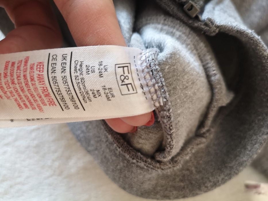Szare bluzy jesienna do szkoły wciągane na zamek z kapturem 92