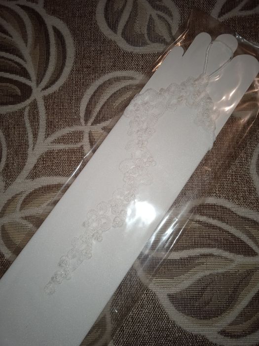 НОВЫЕ Длинные перчатки для невесты/весільні рукавички/для нареченої