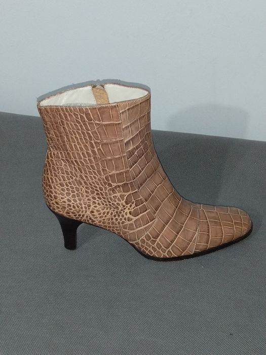 Gabriela Castro Botki Damskie Roz 40 Wkł.25,5 cm Skóra Naturalna