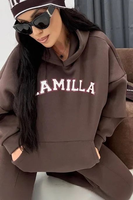 La Milla / bluza czekoladowa / oversize