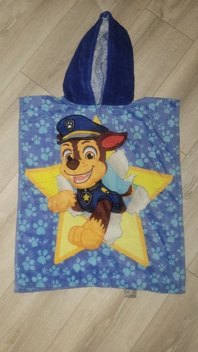 Ponczo dziecięce Psi Patrol, ręcznik dla dziecka, okrycie kąpielowe z