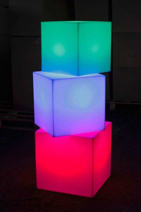 Mesa led varias cores