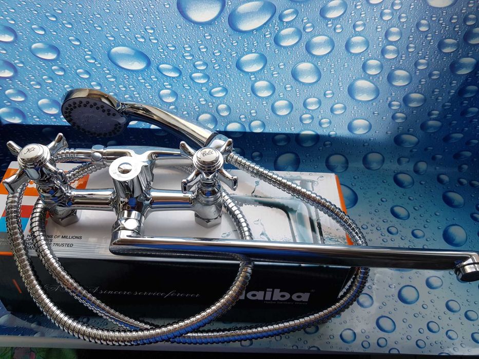 Смеситель змiшувач для ванной Haiba Zeus 140 EURO Латунь 100%